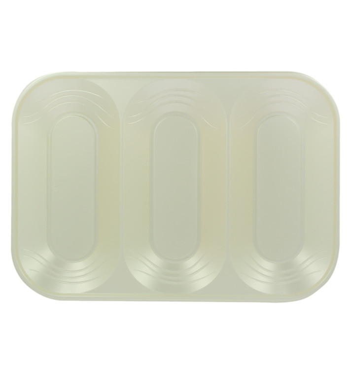 Plastic Compartment dienblad "X-Table" 3C parel 33x23cm (2 stuks) 