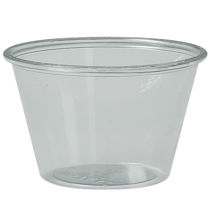 Plastic souffle beker PS transparant 120ml Ø7,3cm (250 stuks) 