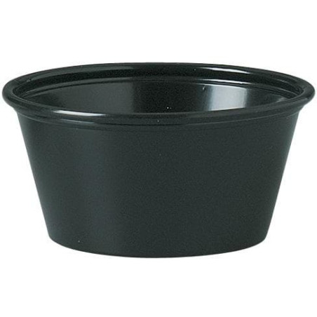 Plastic souffle beker PS zwart 60ml Ø6,6cm (250 stuks) 