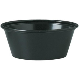 Plastic souffle beker PS zwart 44ml Ø6,6cm (250 stuks) 