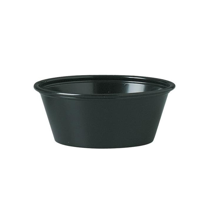 Plastic souffle beker PS zwart 44ml Ø6,6cm (250 stuks) 