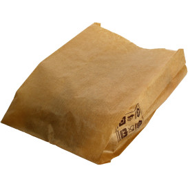 Papieren voedsel zak kraft 14+7x24cm (100 eenheden) 