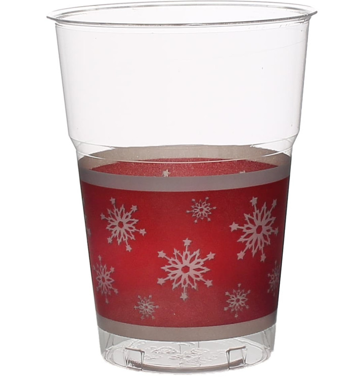 Plastic PS beker Kristal "Diamant" "Snowflake" 200ml (10 stuks)