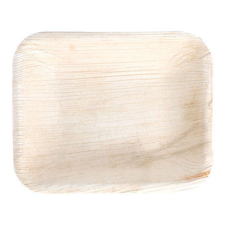 Palm blad dienblad Rechthoekige vorm 16x12,5x3cm (25 stuks) 