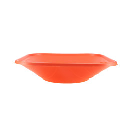 Plastic Kom PP Vierkant "X-Table" oranje 18x18cm (8 stuks) 