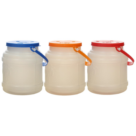 Plastic melk Container met handvat en Deksel 500 ml (100 stuks)