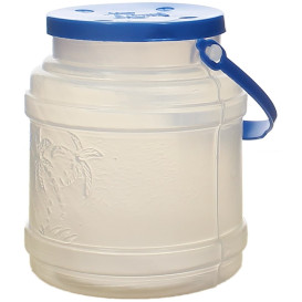 Plastic melk Container met handvat en Deksel 500 ml (100 stuks)