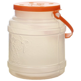 Plastic melk Container met handvat en Deksel 500 ml (100 stuks)