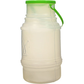 Plastic melk Container met handvat en Deksel 1000 ml (50 stuks)