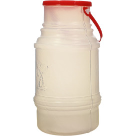 Plastic melk Container met handvat en Deksel 1000 ml (50 stuks)