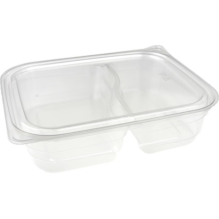 Plastic deli Container PET 2C 220/280ml 18x15x4cm (75 stuks) 