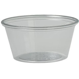 Plastic souffle beker PET transparant 2Oz/60ml Ø6,6cm (2500 stuks)