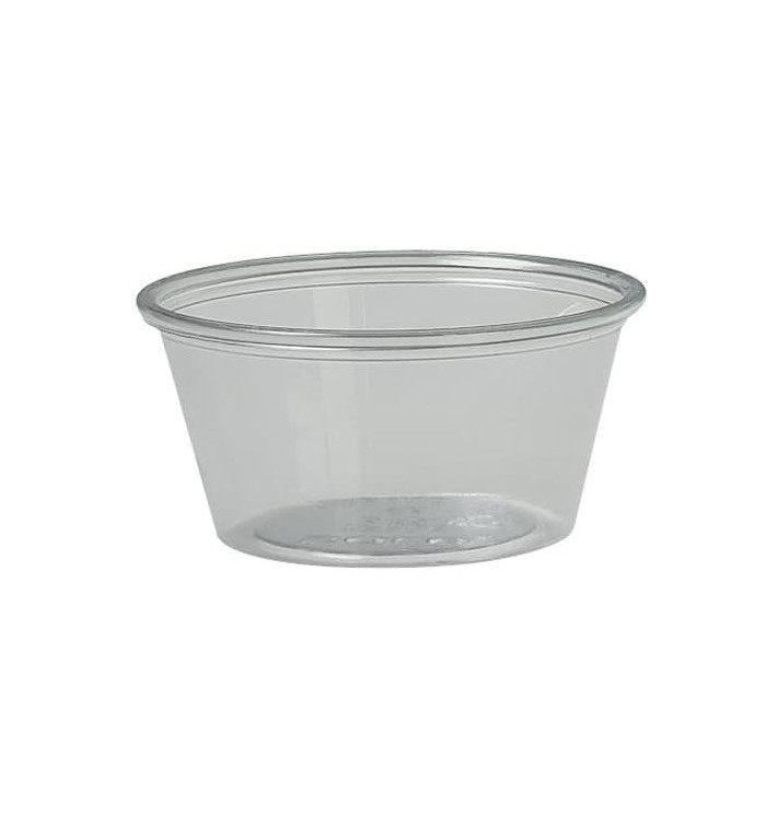 Plastic souffle beker PET transparant 2Oz/60ml Ø6,6cm (2500 stuks)