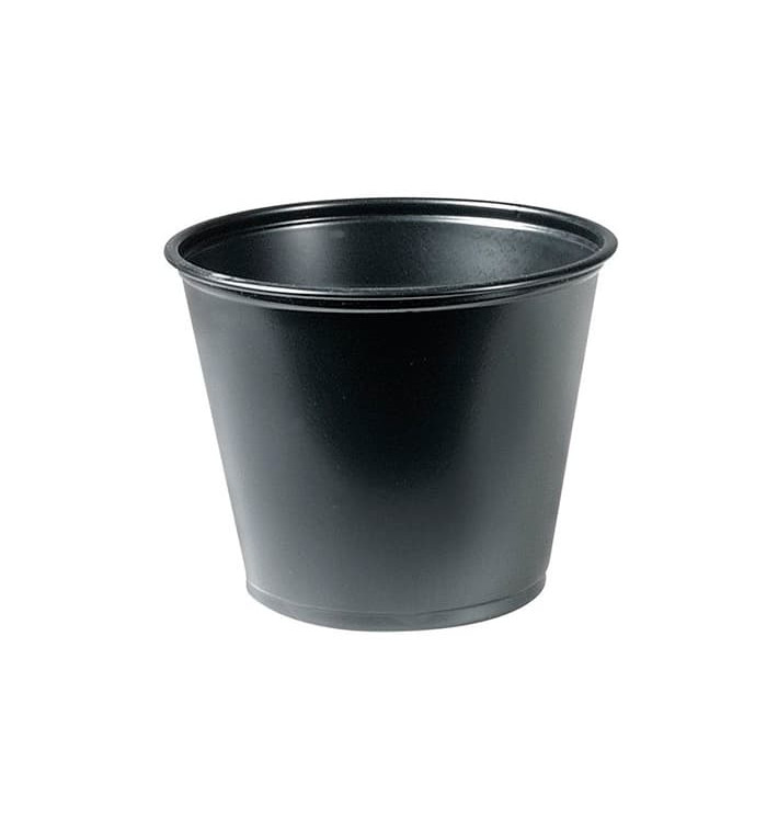 Plastic PP Soufflébeker zwart 165ml Ø7,3cm (2500 stuks) 