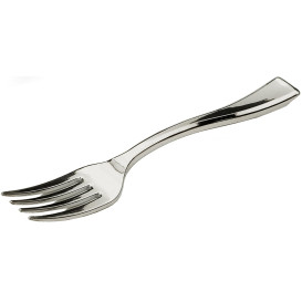 Plastic mini vork gemetalliseerd 10cm (50 stuks) 