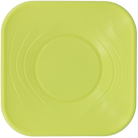 Plastic bord PP "X-Table" Vierkant Lime 18 cm (120 stuks)