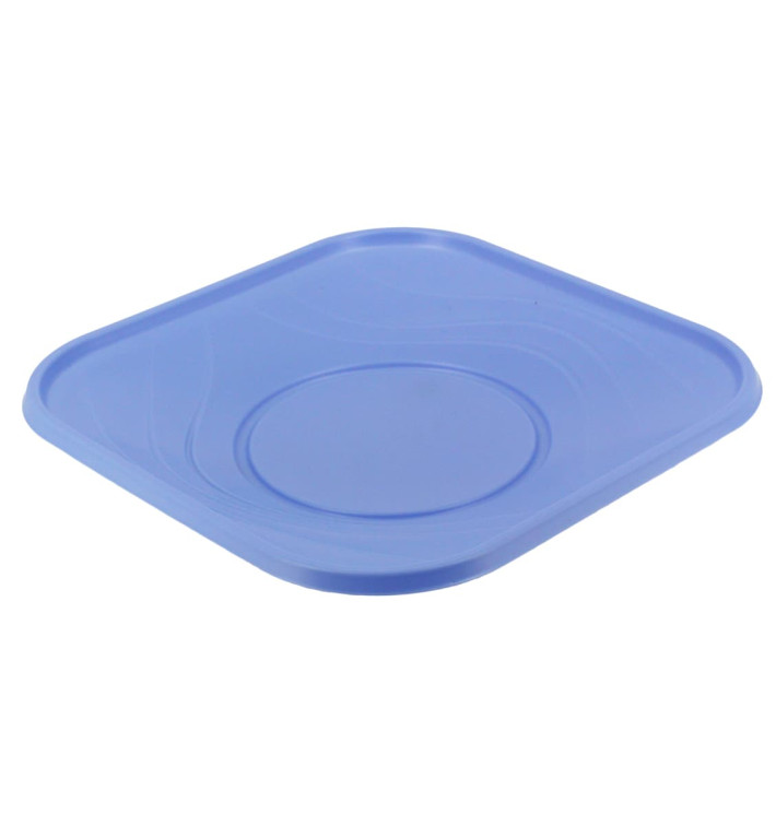 Plastic bord PP "X-Table" Vierkant paars 18 cm (8 stuks) 