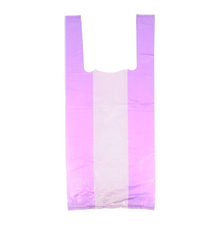 Plastic T-shirt tas lila 35x50cm (200 stuks) 