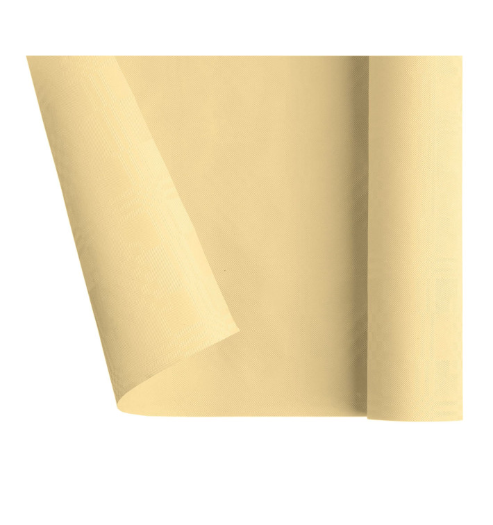 Papieren tafelkleed rol crème 1,2x7m (25 stuks)