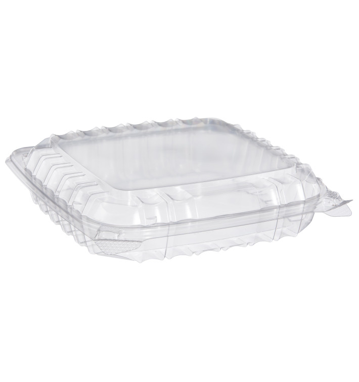 Plastic scharnierende Deli-Container OPS 3 Compartmenten "transparant Seal" 335ml (250 stuks)