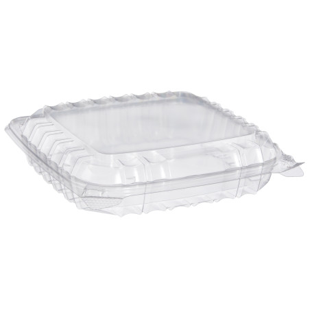 Plastic scharnierende Deli-Container OPS 3 Compartmenten "transparant Seal" 335ml (250 stuks)