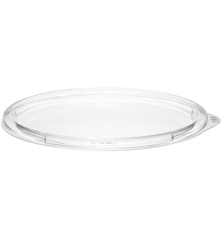 Plastic PET Deksel voor Saladekom Plat transparant Ø15cm (63 stuks) 