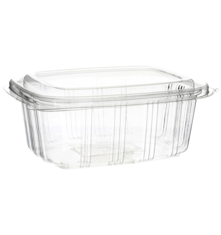 Plastic scharnierende Deli-Container OPS hoog koepel Deksel 500ml (50 stuks) 