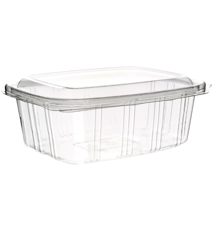 Plastic scharnierende Deli-Container PET hoog koepel Deksel 1000ml (50 stuks) 