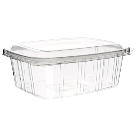 Plastic scharnierende Deli-Container PET hoog koepel Deksel 1000ml (50 stuks) 