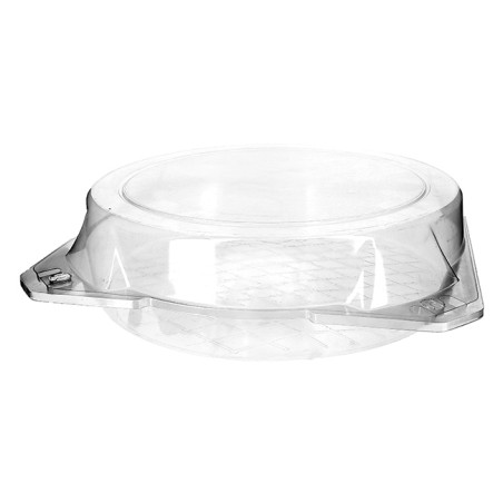 Plastic scharnierende bakkerij Container PET Ø27x8cm (100 stuks)