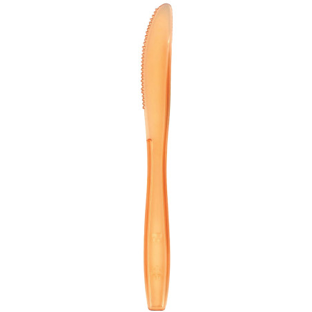 Plastic PS mes  Premium oranje 19cm (50 stuks) 