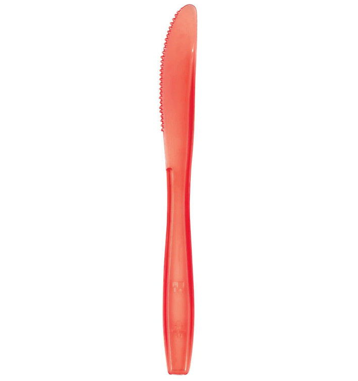 Plastic PS mes  Premium rood 19cm (1000 stuks)