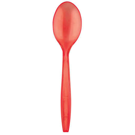 Plastic lepel  PS Premium rood 19cm (50 stuks) 