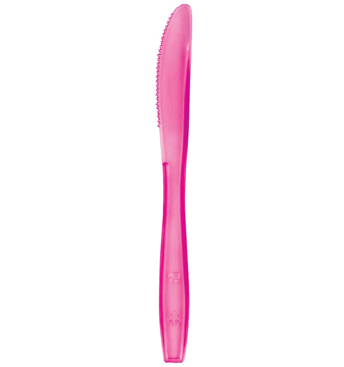 Plastic PS mes  Premium fuchsia 19cm (1000 stuks)