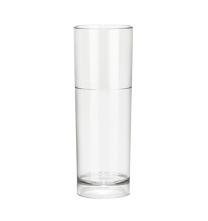 Plastic Collins glas Herbruikbaar SAN transparant 200ml (6 stuks) 