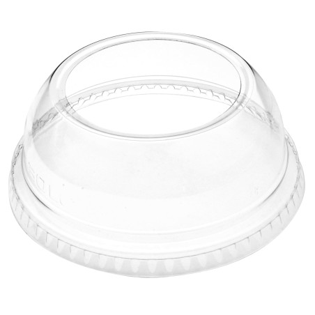 Plastic PET koepel Deksel Kristal met een Opening Ø9,2cm (1000 stuks)