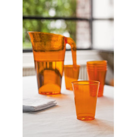 Plastic pot PS Herbruikbaar oranje 1.500 ml (20 stuks)