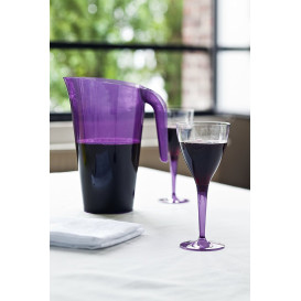 Plastic stamglas wijn aubergine kleur 130ml (60 stuks)