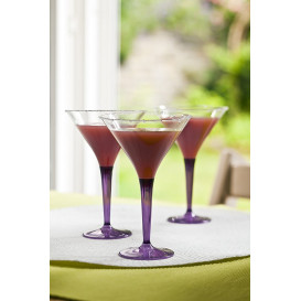 Plastic stamglas Cocktail aubergine kleur 100 ml (48 stuks)