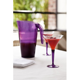 Plastic stamglas Cocktail aubergine kleur 100 ml (48 stuks)