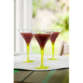 Plastic stamglas Cocktail groen 100 ml (6 stuks) 