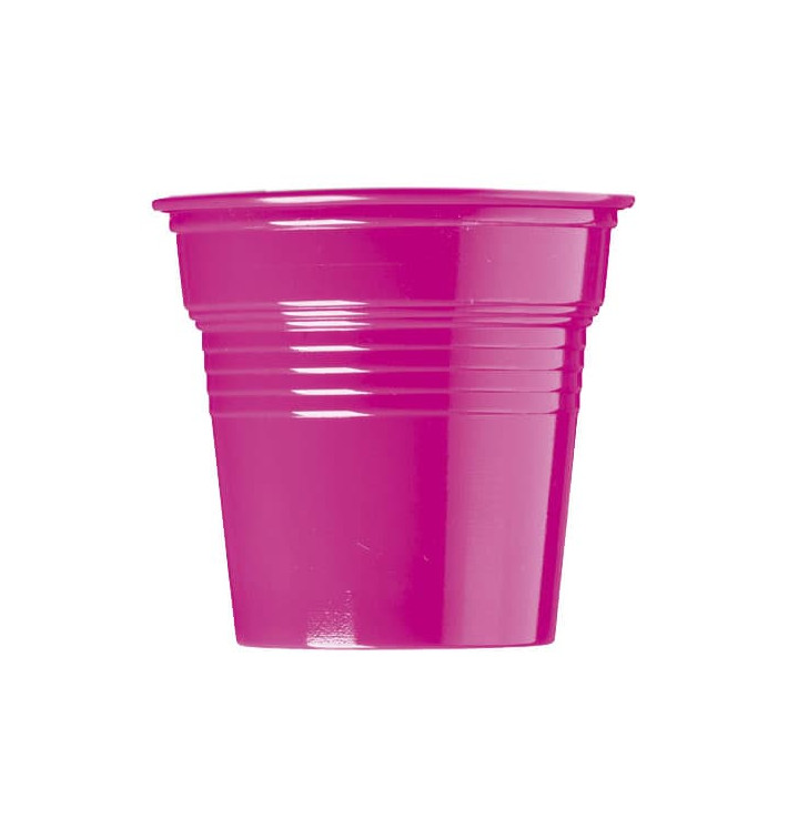 Plastic PS Shotje fuchsia 80ml Ø5,7cm (50 stuks) 