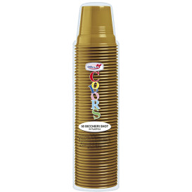 Plastic PS Shotje goud 80ml Ø5,7cm (50 stuks) 