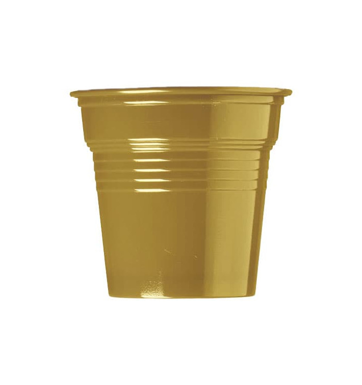 Plastic PS Shotje goud 80ml Ø5,7cm (50 stuks) 