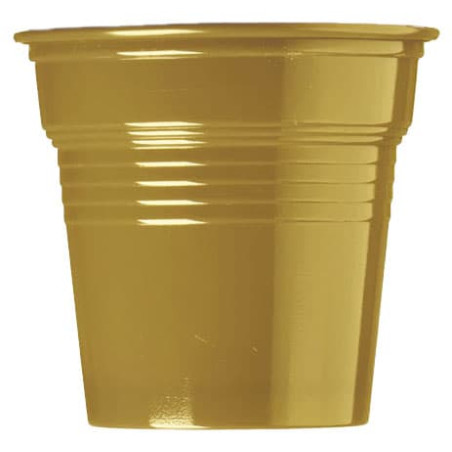 Plastic PS Shotje goud 80ml Ø5,7cm (50 stuks) 