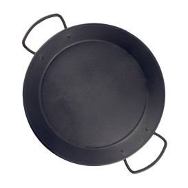 Bediening mini Paella pan dienblad zwart PP 15cm (6 stuks) 