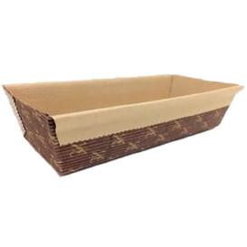 Bakvorm van papier kraft 24x8x7cm (40 stuks) 