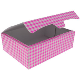 Papier bakkerij doos roze 25,8x18,9x8cm 2Kg (25 stuks)