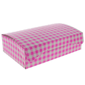 Papier bakkerij doos roze 17,5x11,5x4,7cm 250g (360 stuks)