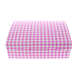 Papier bakkerij doos roze 20,4x15,8x6cm 1kg (200 stuks)